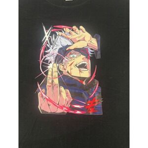 Digiprint Jujutsu Kaisen Gojo Satoru Graphic T-Shirt Black Mens Large Cotton